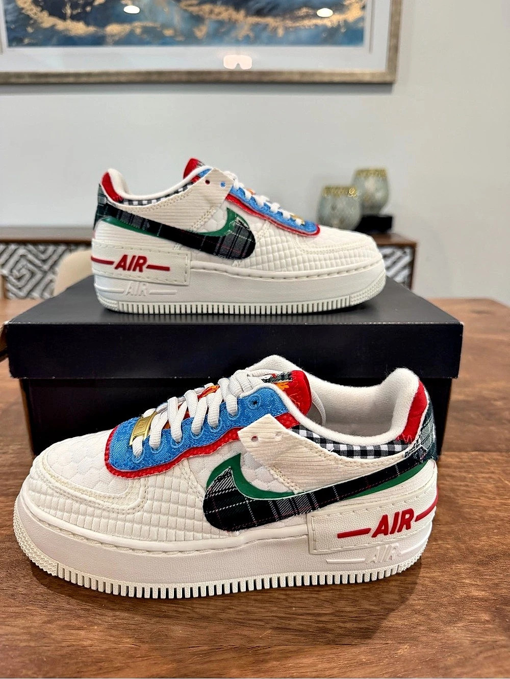 Nike Air Force 1 Shadow Sneakers- Sail/Multicolor- Size 5W/3.5M